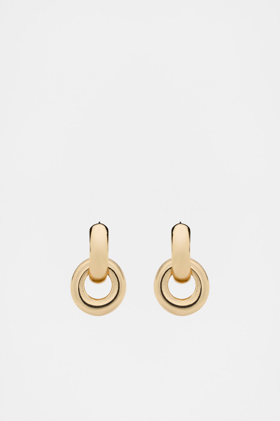 Round Drop Hoop  Gold