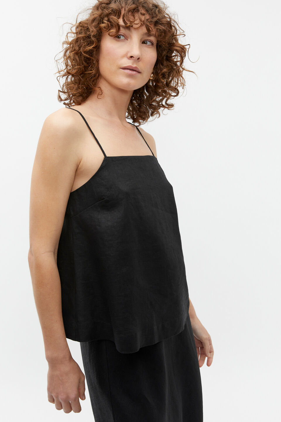 Core Linen Camisole  Black