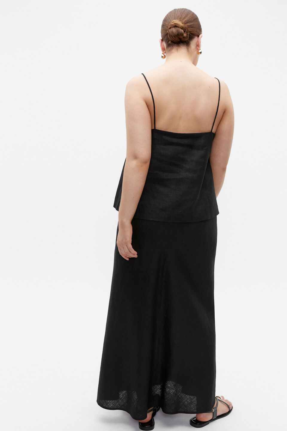 Core Linen Camisole  Black