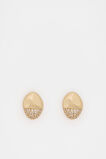 Pave Organic Studs  Gold  hi-res