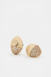 Pave Organic Studs  Gold  hi-res