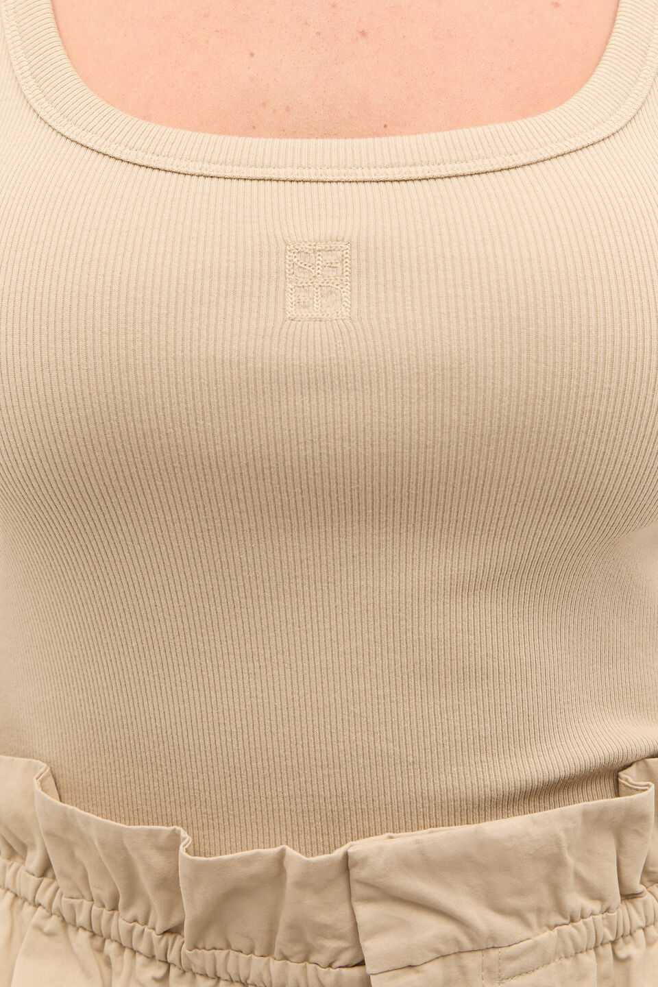 Core Heritage Rib Tank  Iced Latte