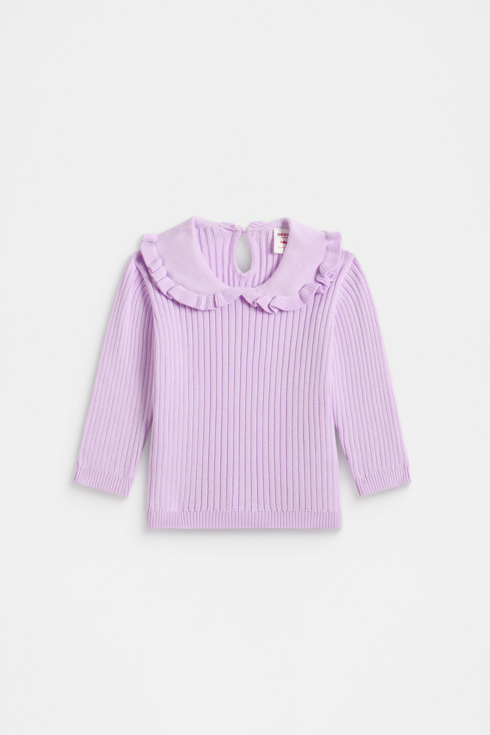 Collar Knit Sweater  Soft Lilac