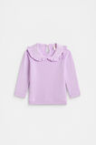Collar Knit Sweater  Soft Lilac  hi-res