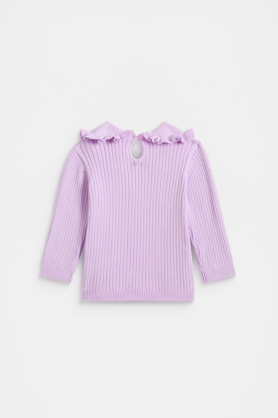 Collar Knit Sweater  Soft Lilac