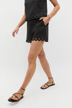 Linen Embroidered Short  Black  hi-res