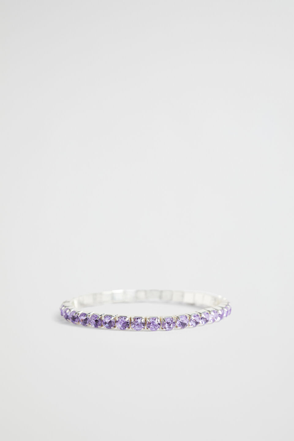 Diamante Stretch Bracelet  Orchid