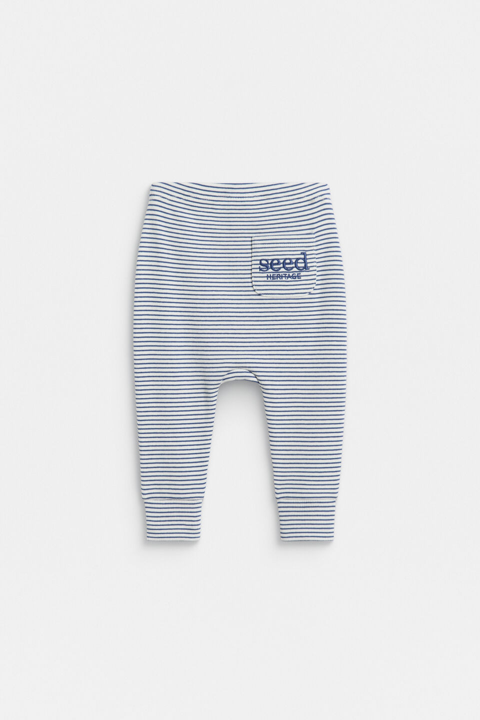 Core Rib Logo Legging  Navy Stripe