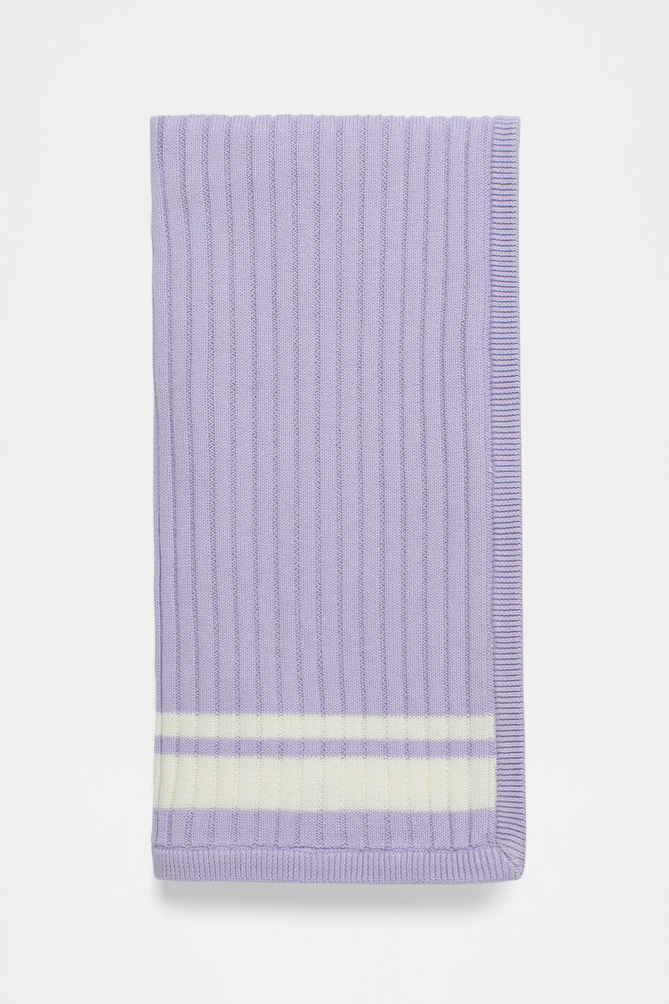 Rib Knit Blanket  Bright Lavender