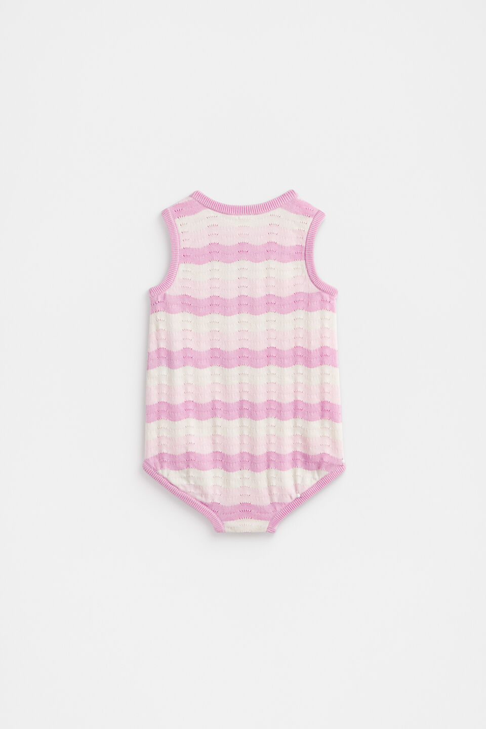 Wavy Knit Romper  Orchid Bloom