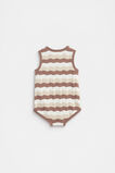 Wavy Knit Romper  Teddy  hi-res