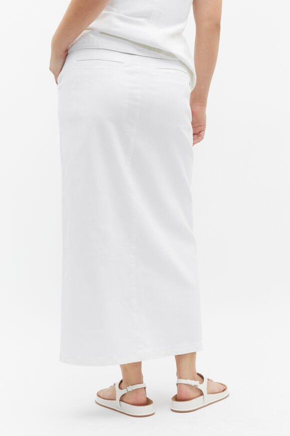 Denim Pencil Skirt  White  hi-res