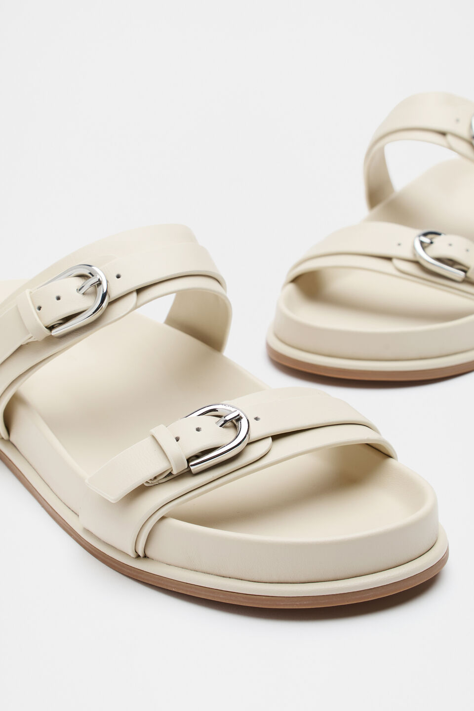 Alexis Buckle Slide  Stone