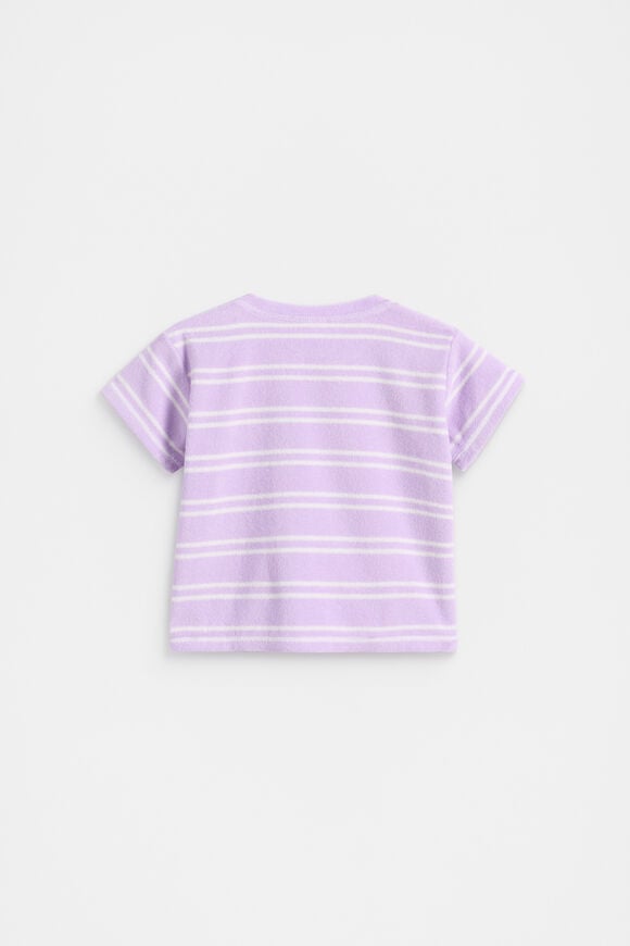 Striped Terry Tee  Soft Lilac  hi-res