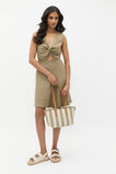 Linen Twist Front Mini Dress  Rosemary  hi-res