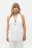 Textured Utility Halter Vest  Whisper White  hi-res