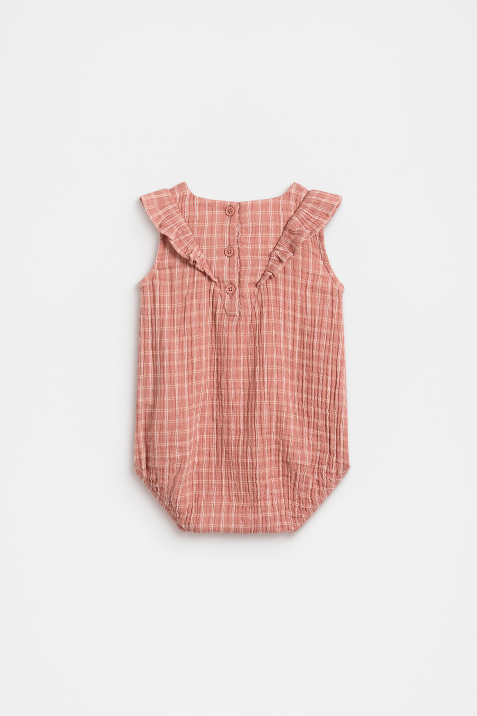 Apple Frill Romper  Desert Rose