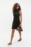 Crepe Knit Mock Neck Mini Dress  Black  hi-res