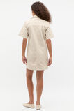Denim Button Through Mini Dress  Oat  hi-res