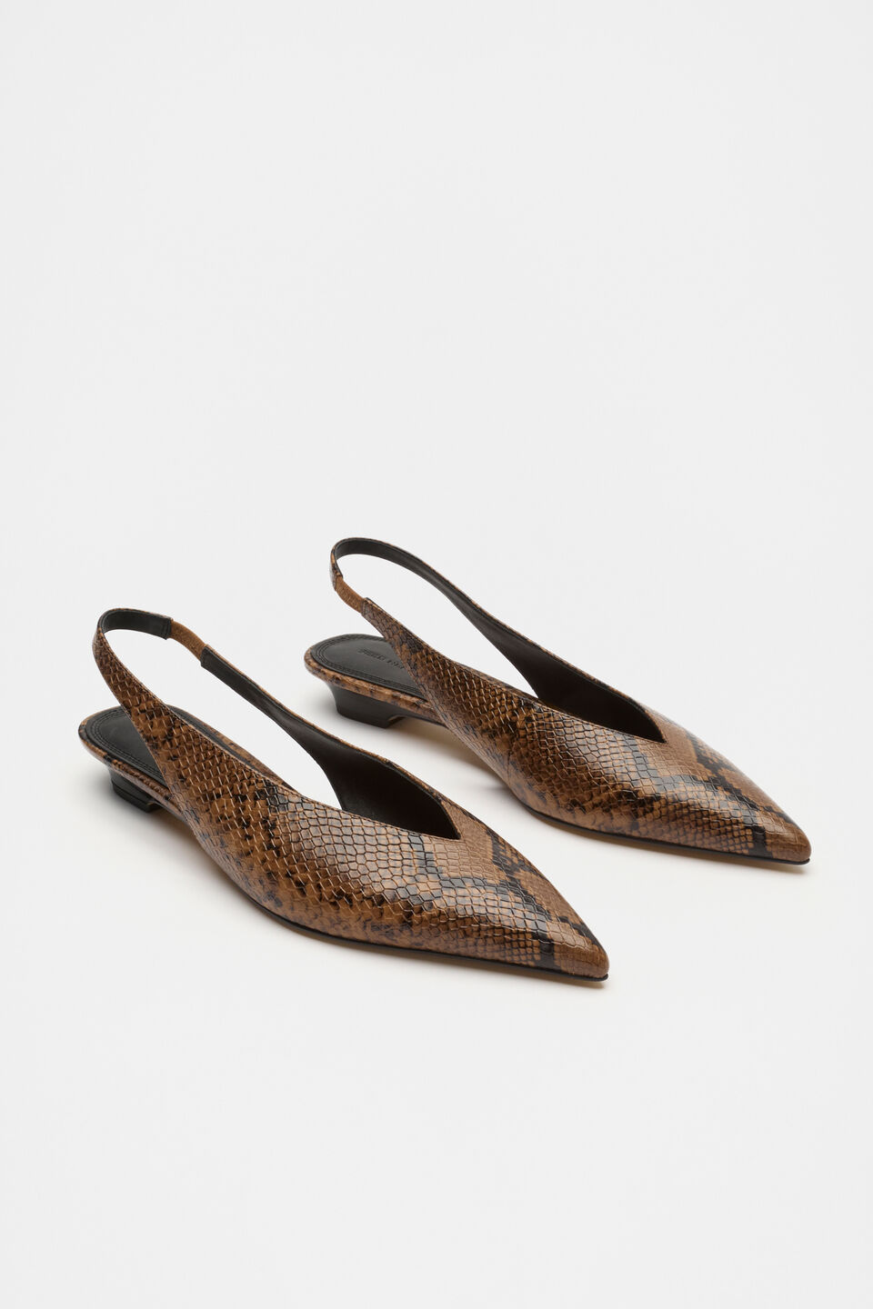 Avery Snake Print Slingback  Toffee Snake Print