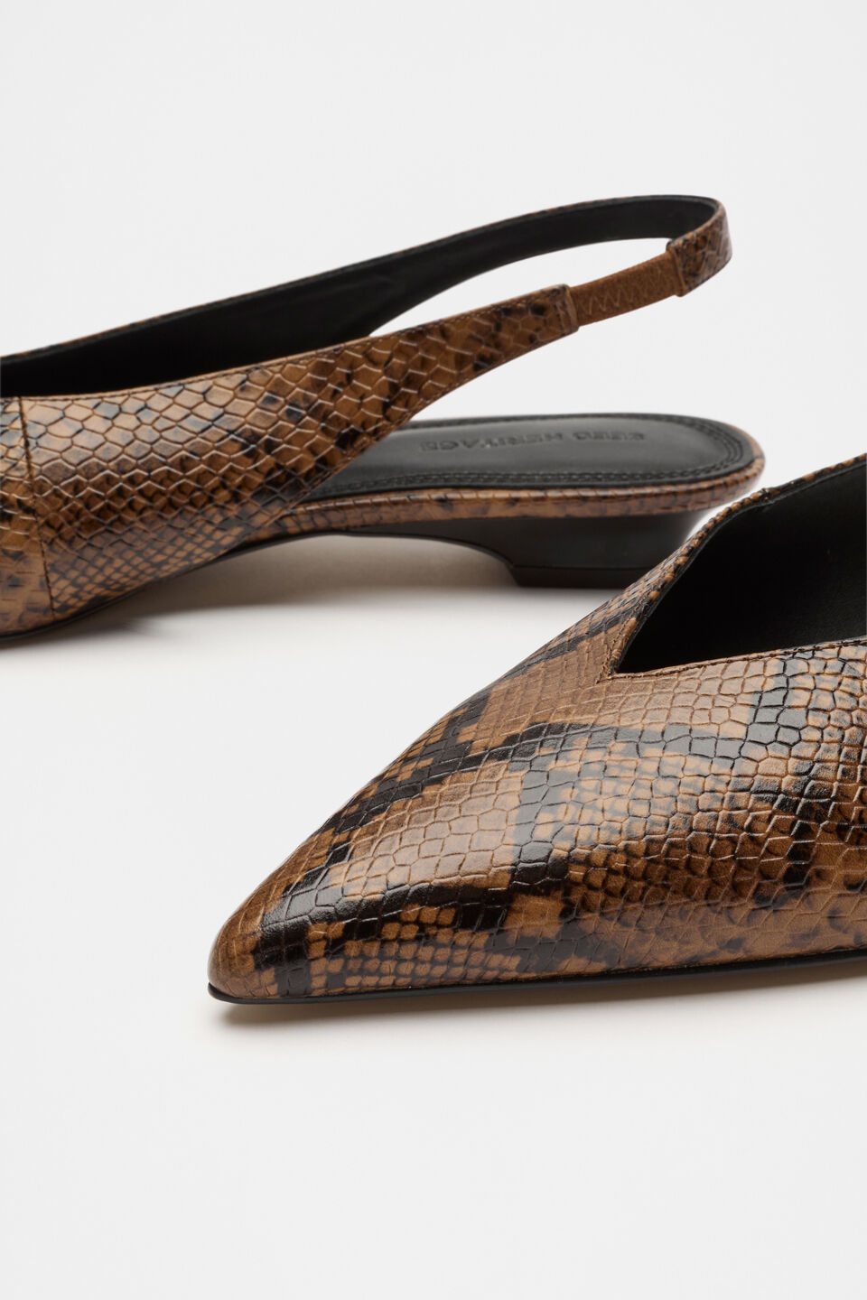 Avery Snake Print Slingback  Toffee Snake Print