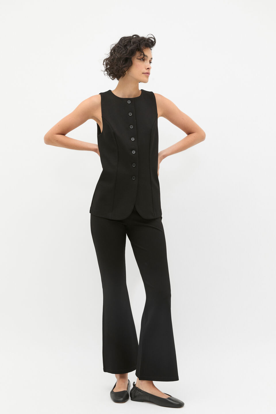 Ponte Kick Flare Pant  Black