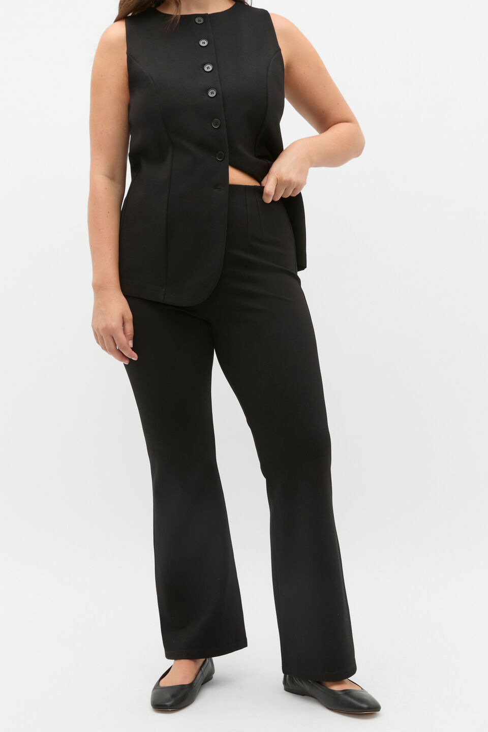 Ponte Kick Flare Pant  Black