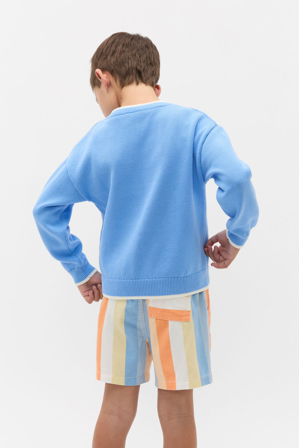 Logo Knit Sweater  Celestial Blue