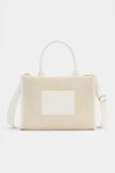 Structured Woven Mini Tote  Cream  hi-res