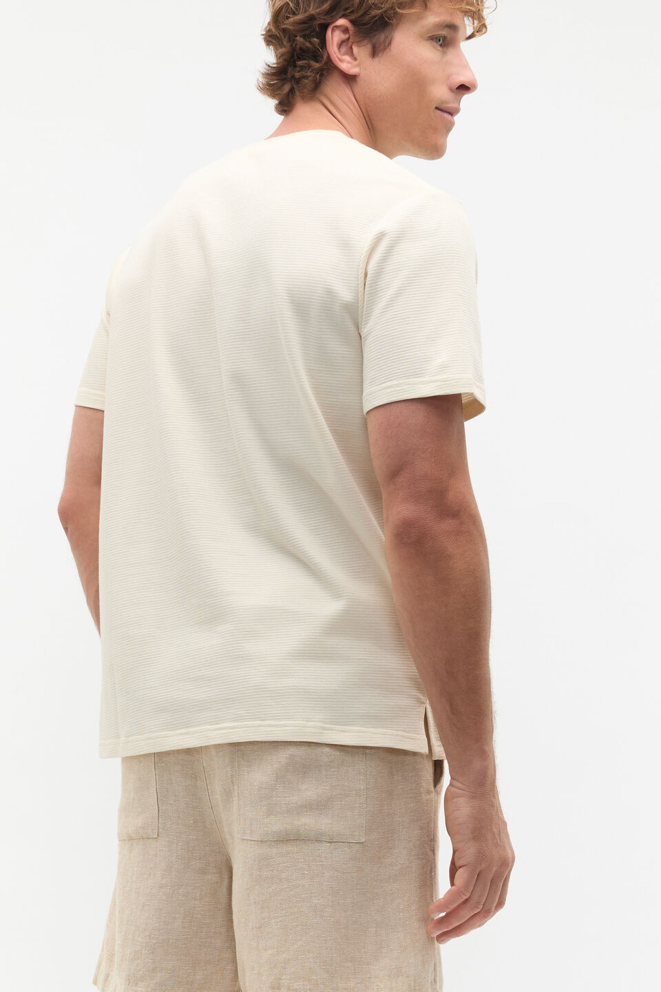 Textured Tee  Off White
