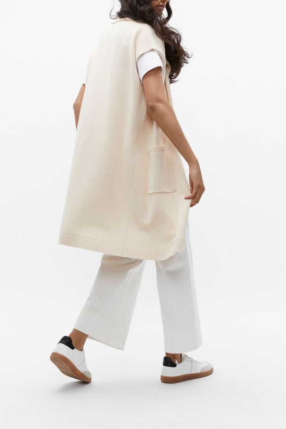 Collar Detail Knit Gilet  Vanilla Cream  hi-res