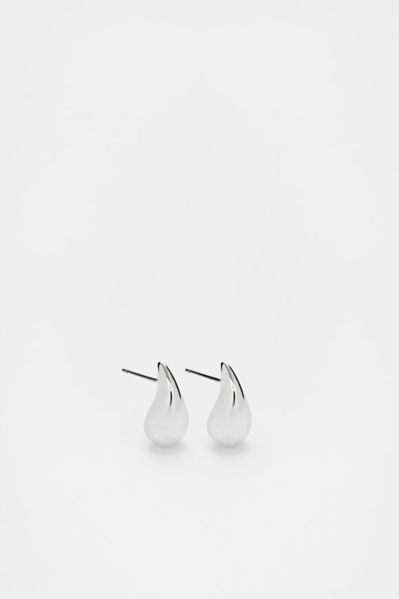 Mini Curved Stud  Silver  hi-res
