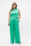 Linen Button Down Shell Top  Deep Emerald  hi-res