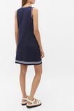 Crepe Knit Tipping Mini Dress  Midnight Sky  hi-res