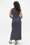 Stripe Rib Knit Button Midi Dress  Midnight Sky Stripe  hi-res