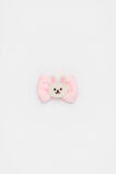 Crochet Bunny Bow Duck Clip  Baby Pink  hi-res