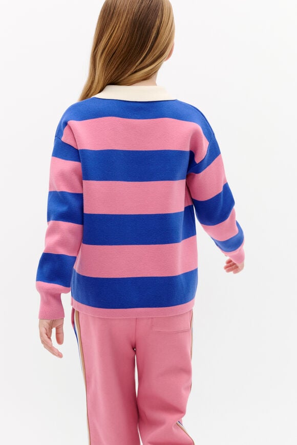 Polo Knit Sweater  Raspberry  hi-res