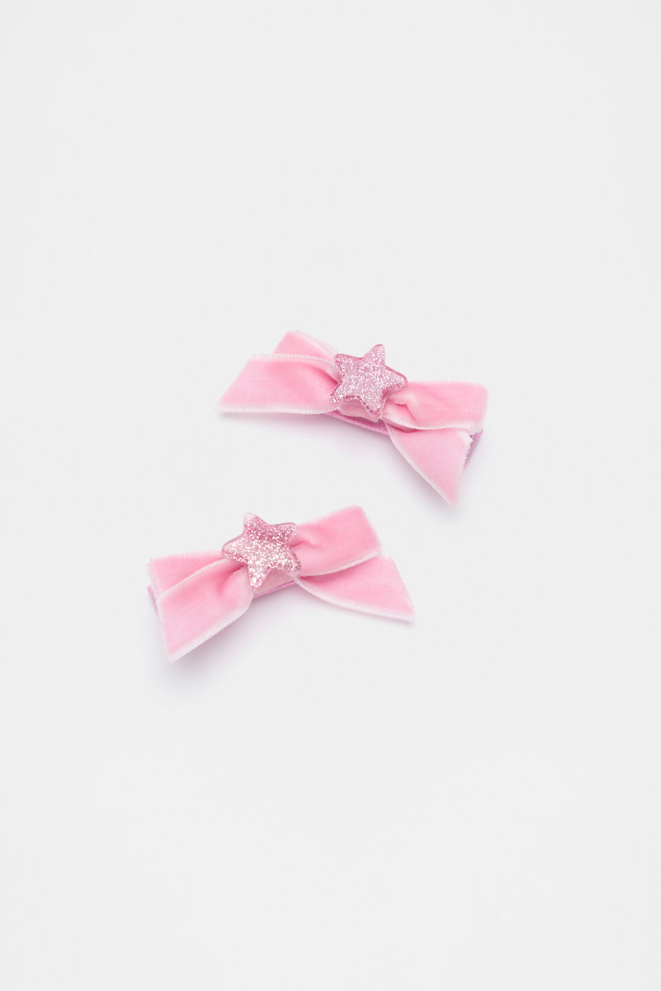Star Velvet Bow Duck Clips  Multi