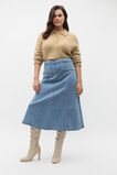Denim Fit Flare Skirt  Ice Blue Wash  hi-res