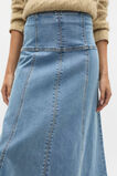 Denim Fit Flare Skirt  Ice Blue Wash  hi-res