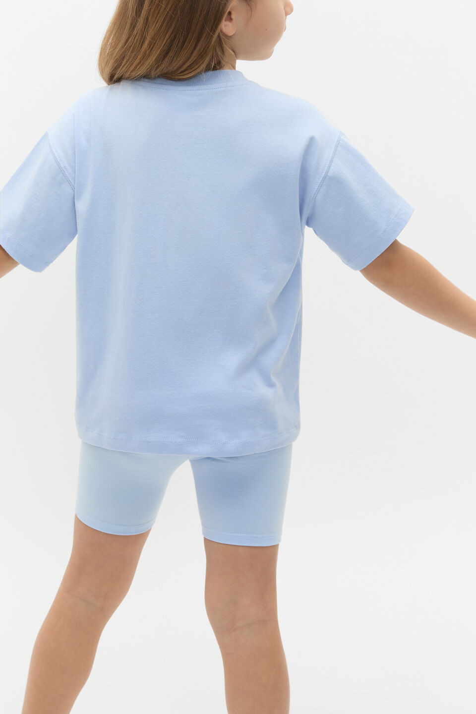 Abstract Floral Tee  Luna Blue