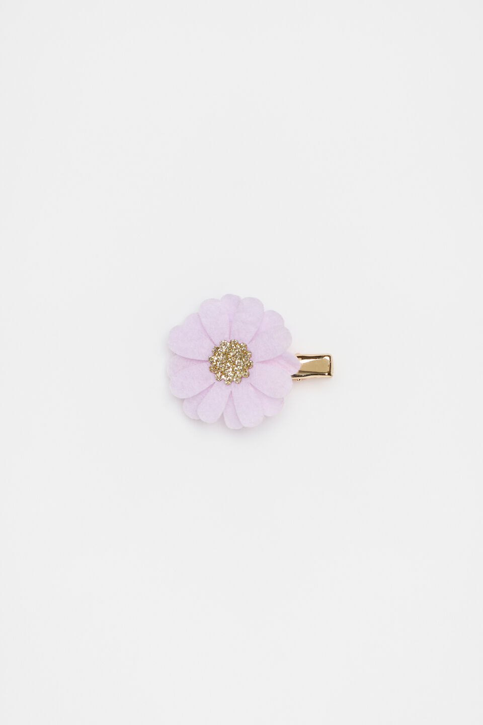 Felt Flower Duck Clip  Soft Lilac