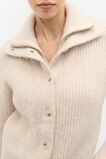 Button Down Knit Cardigan  Oat Marle  hi-res