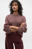 Slouch Crew Neck Twist Knit  Merlot Twist  hi-res