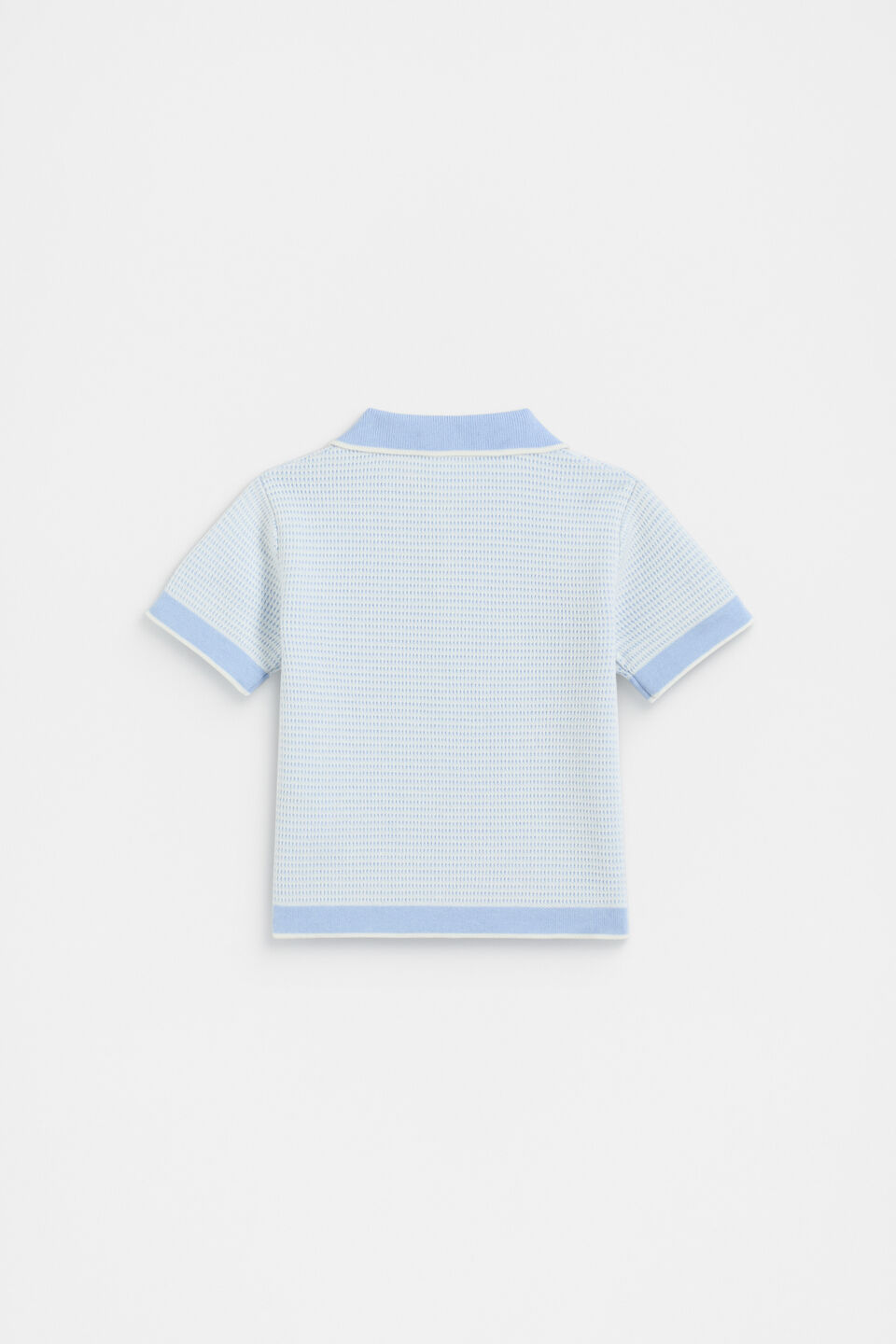 Knit Polo  Luna Blue