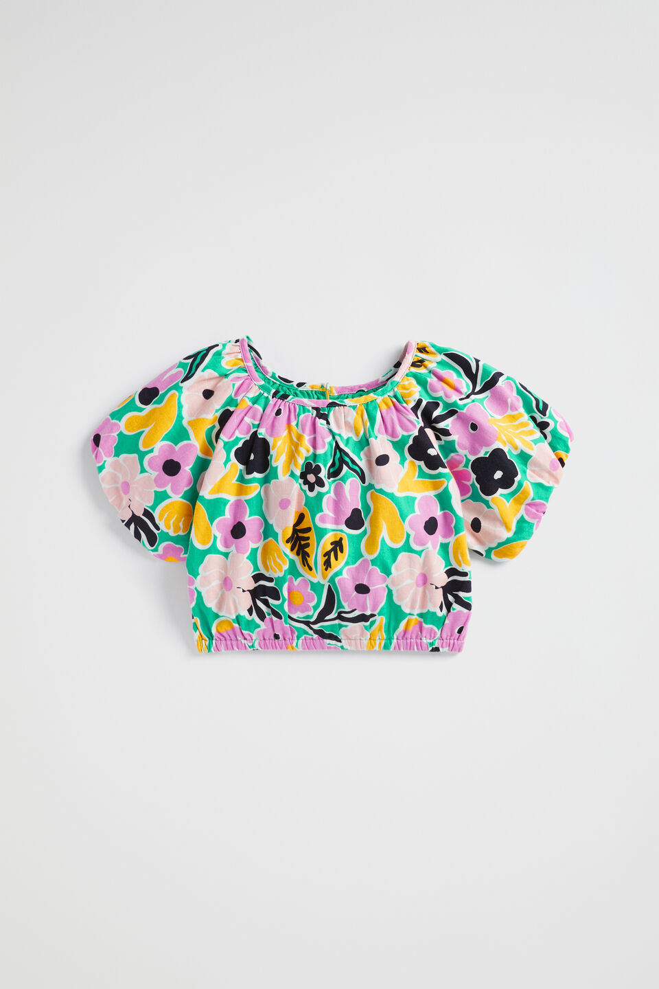 Floral Top  Jade Green