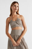Textured Gingham Halter Top  Affogato Gingham  hi-res