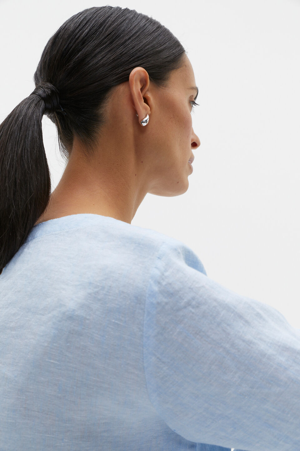 Mini Curved Stud  Silver