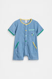 Chambray Logo Romper  Chambray  hi-res