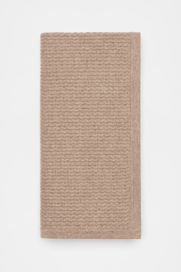 Cable Knit Blanket  Nutmeg Marle  hi-res
